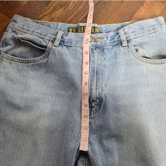 Vintage 90s High Rise Light Wash Straight Leg Jeans Unisex - Picture 8 of 13